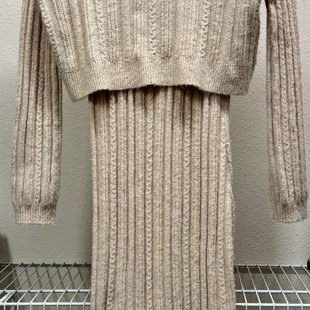 Francesca's Collections Beige Maxi Dress